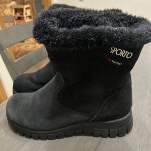 Sporto Black Winter Boots, size 7.5